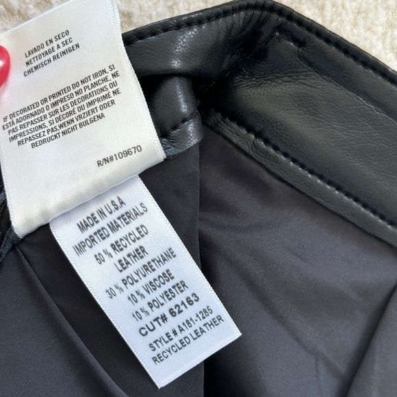 AGOLDE Recycled Leather Black Pants 24 - Picture 8 of 9